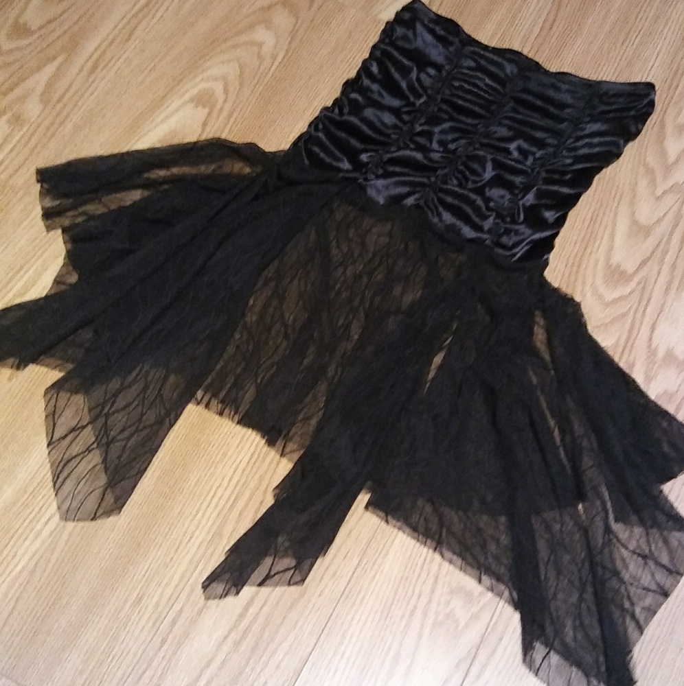 Morbid Skirt Dress or Top Satin & Lace
